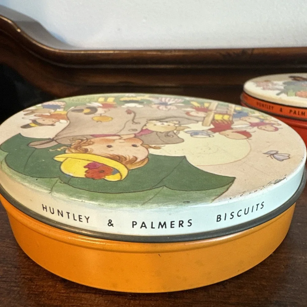 2 - Huntley & Palmer Biscuit Tins Vintage Mabel Lucie Set